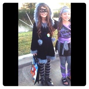 halloween costume raccoon girls